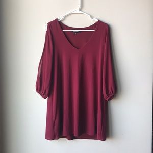 Lulus Maroon Shift Dress